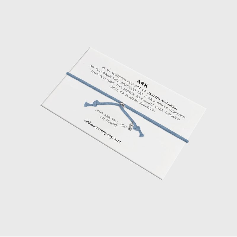 Ark Bracelet - Braided Cotton - Sky Blue - Faith