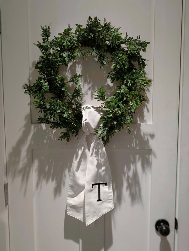Monogram Wreath Sash
