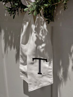 Monogram Wreath Sash