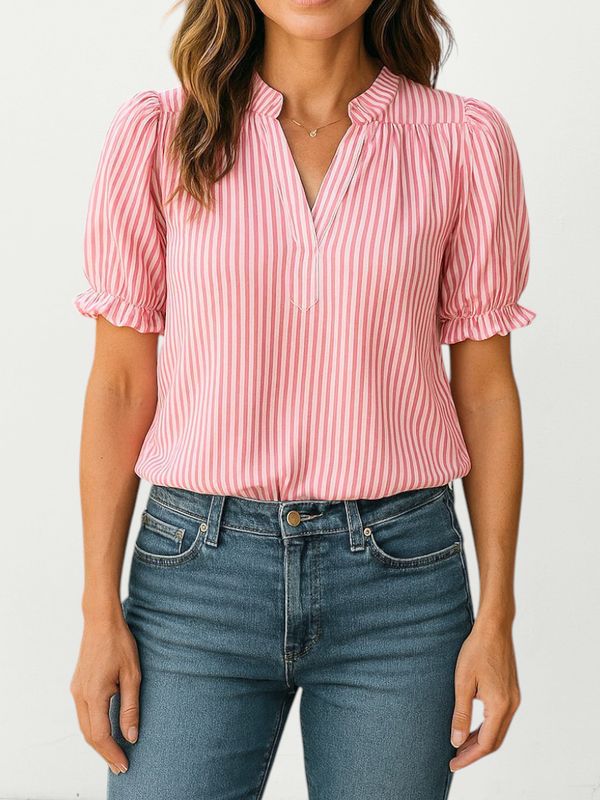 Stripe Summer Pink Top
