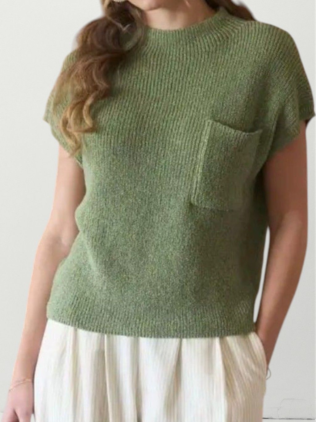 Mock Neck Olive Sweater