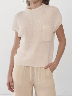 Mock Neck Ivory Sweater