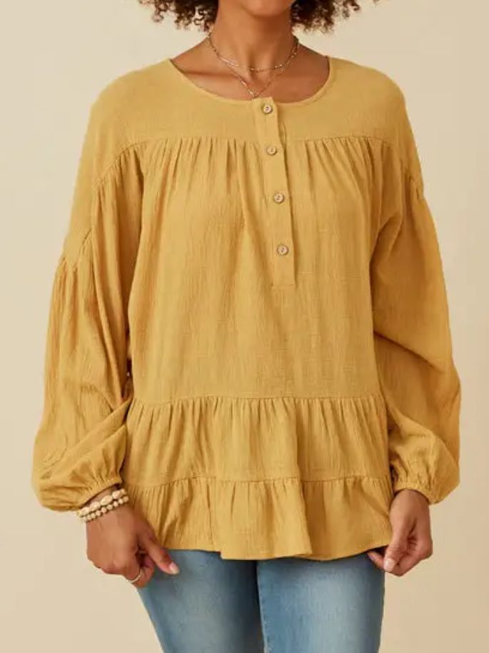 Mustard Henley Top