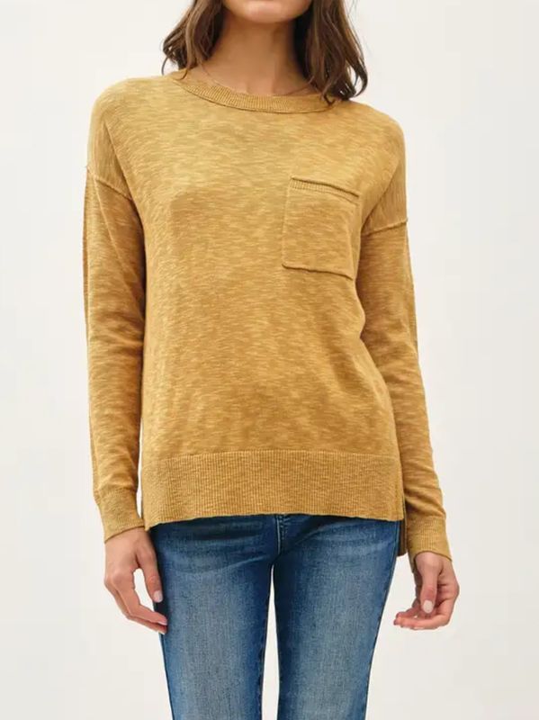 Round Neck Sweater Golden Rod