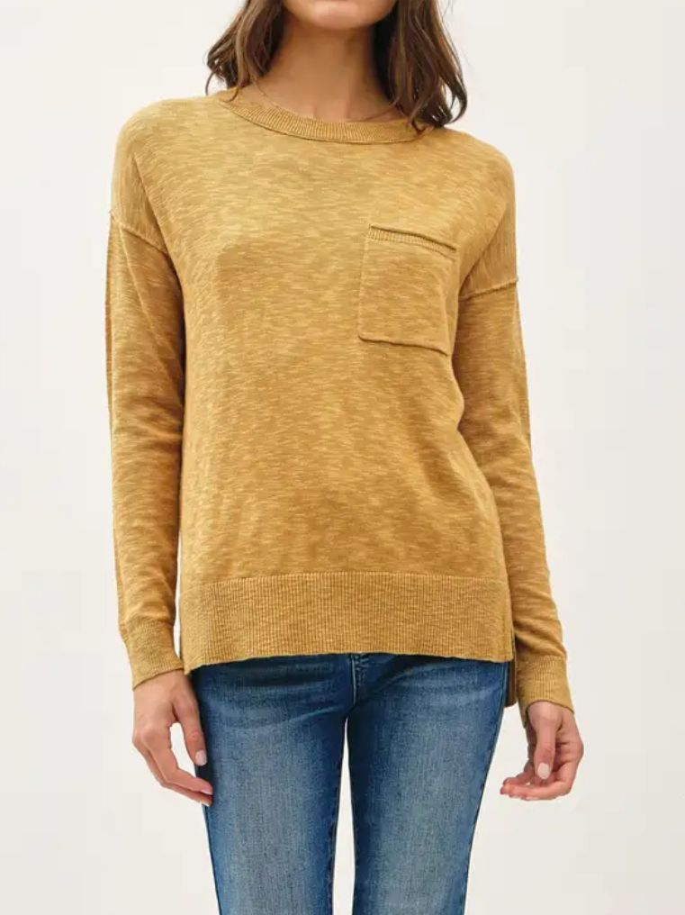 Round Neck Sweater Golden Rod
