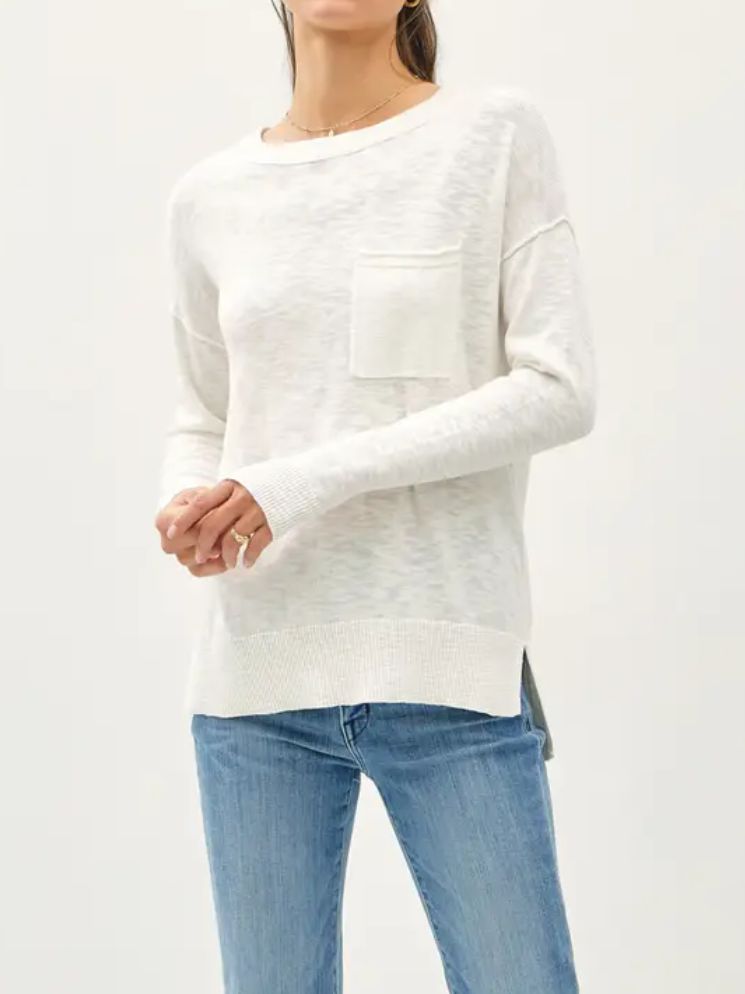 Round Neck Sweater Off White