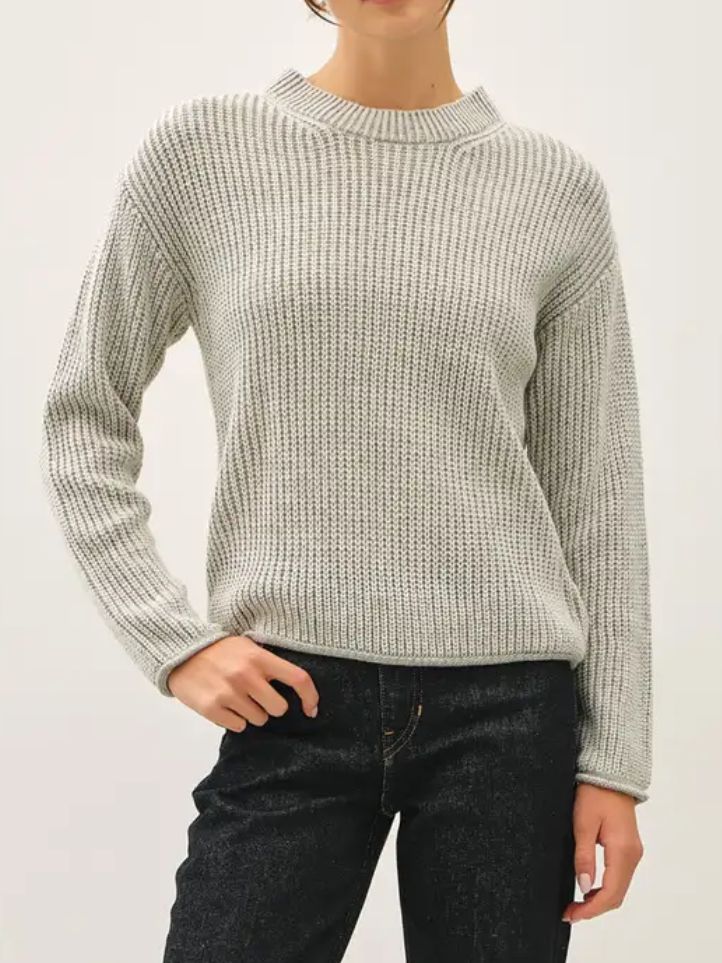 Chunky Knit Sweater - Lt Grey