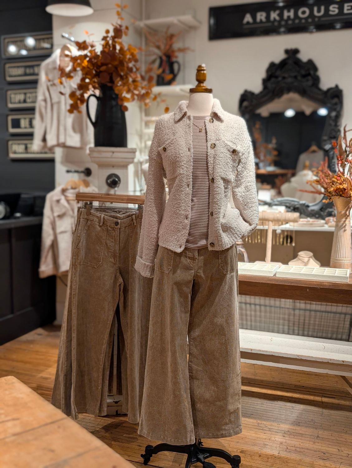 Corduroy Washed Latte Pants