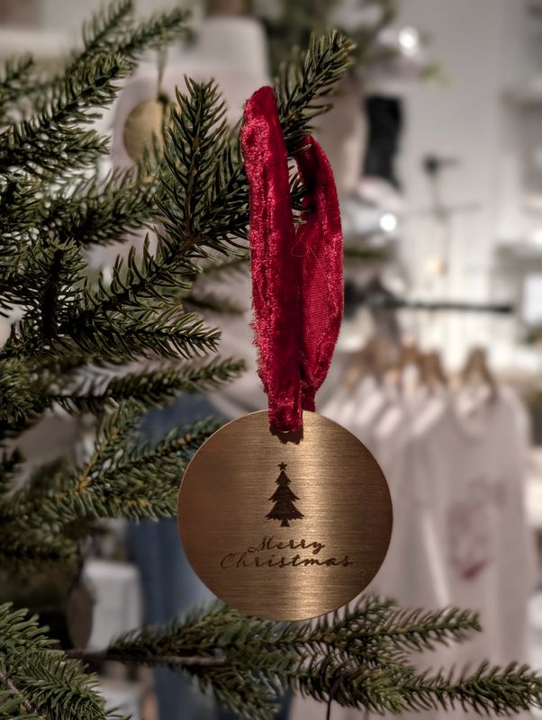 Lg Solid Brass Ornaments 10 sentiment options