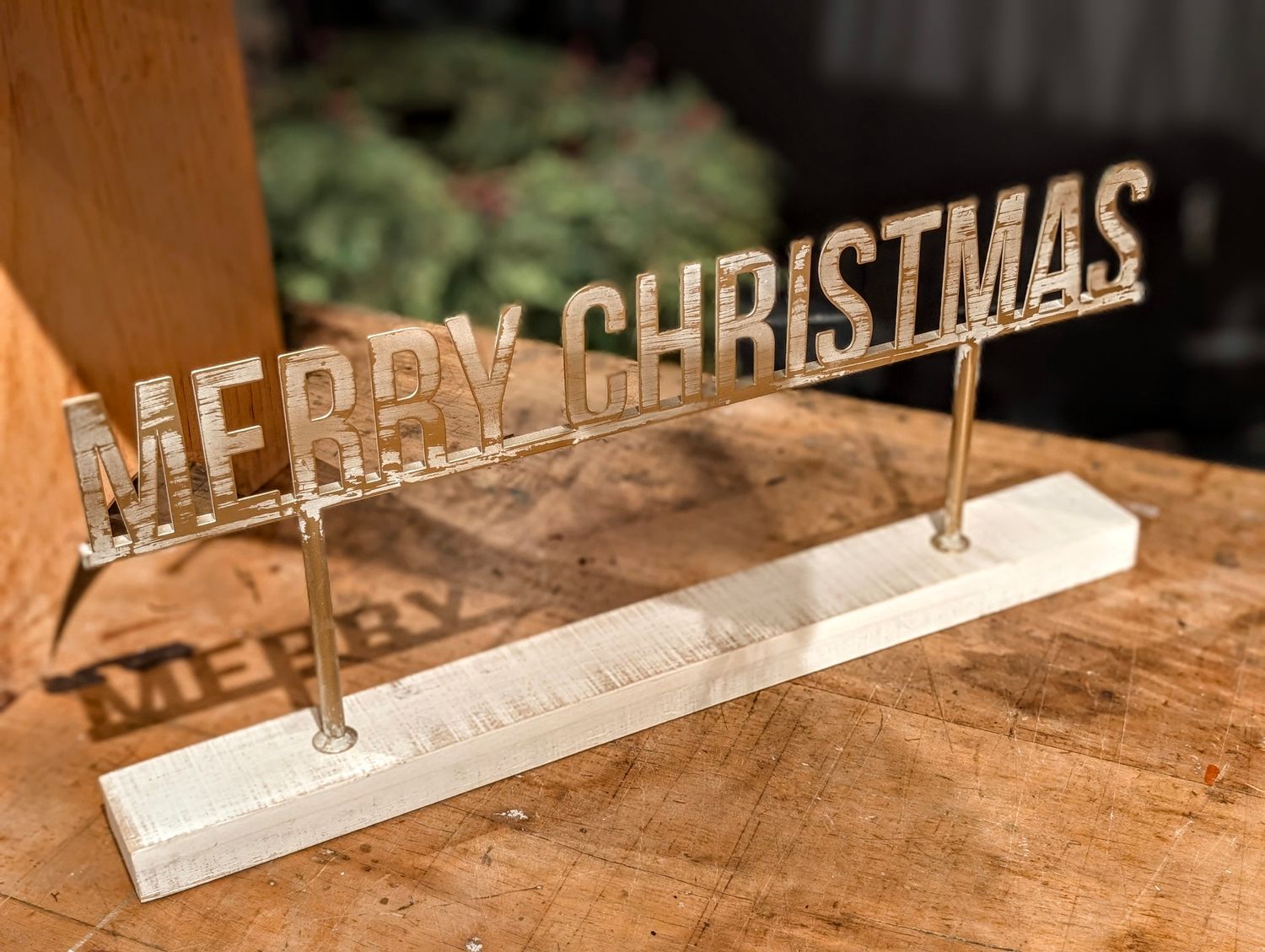 18&quot; Gold Merry Christmas