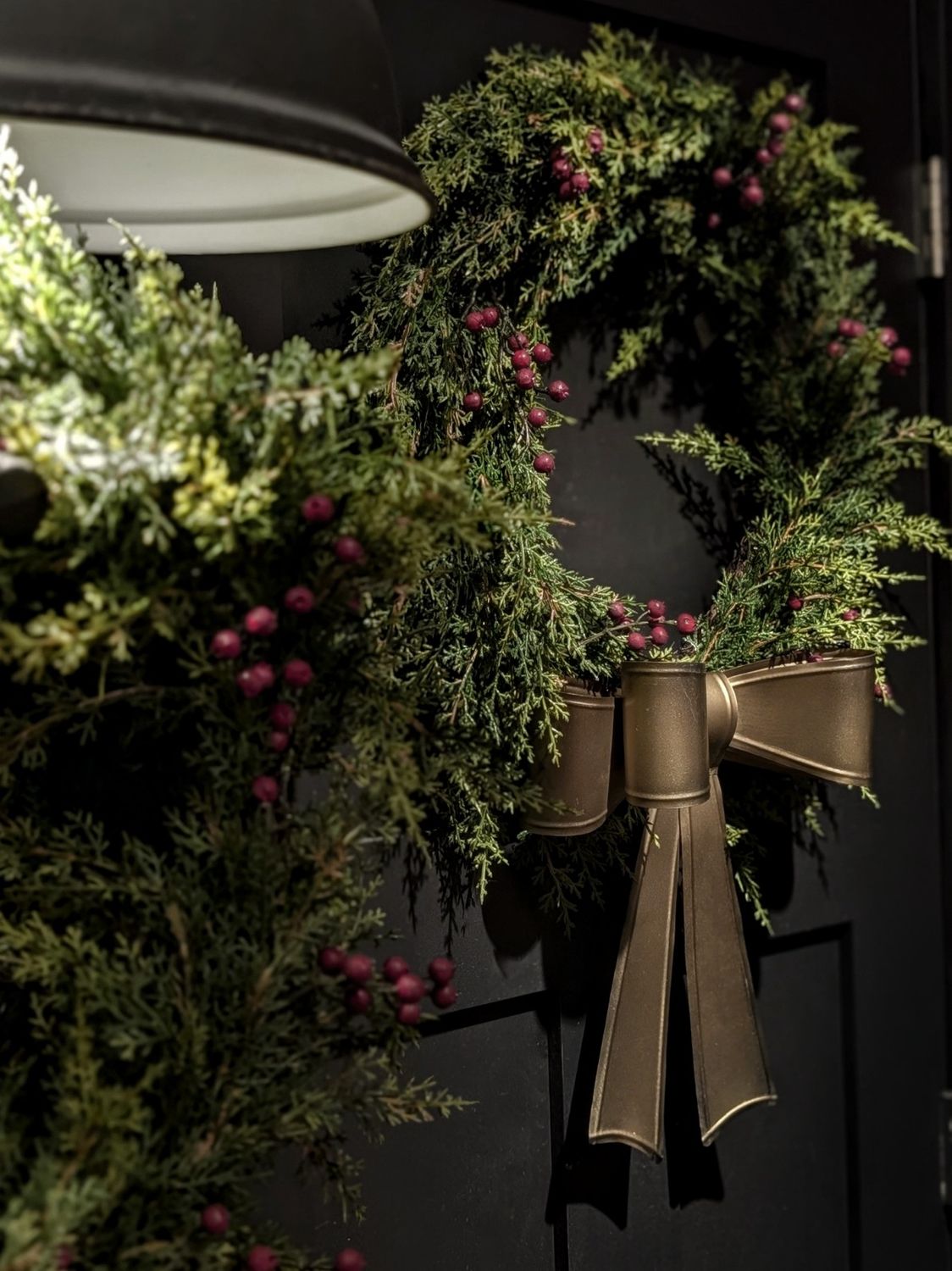 Large Wreath with Gold Bow