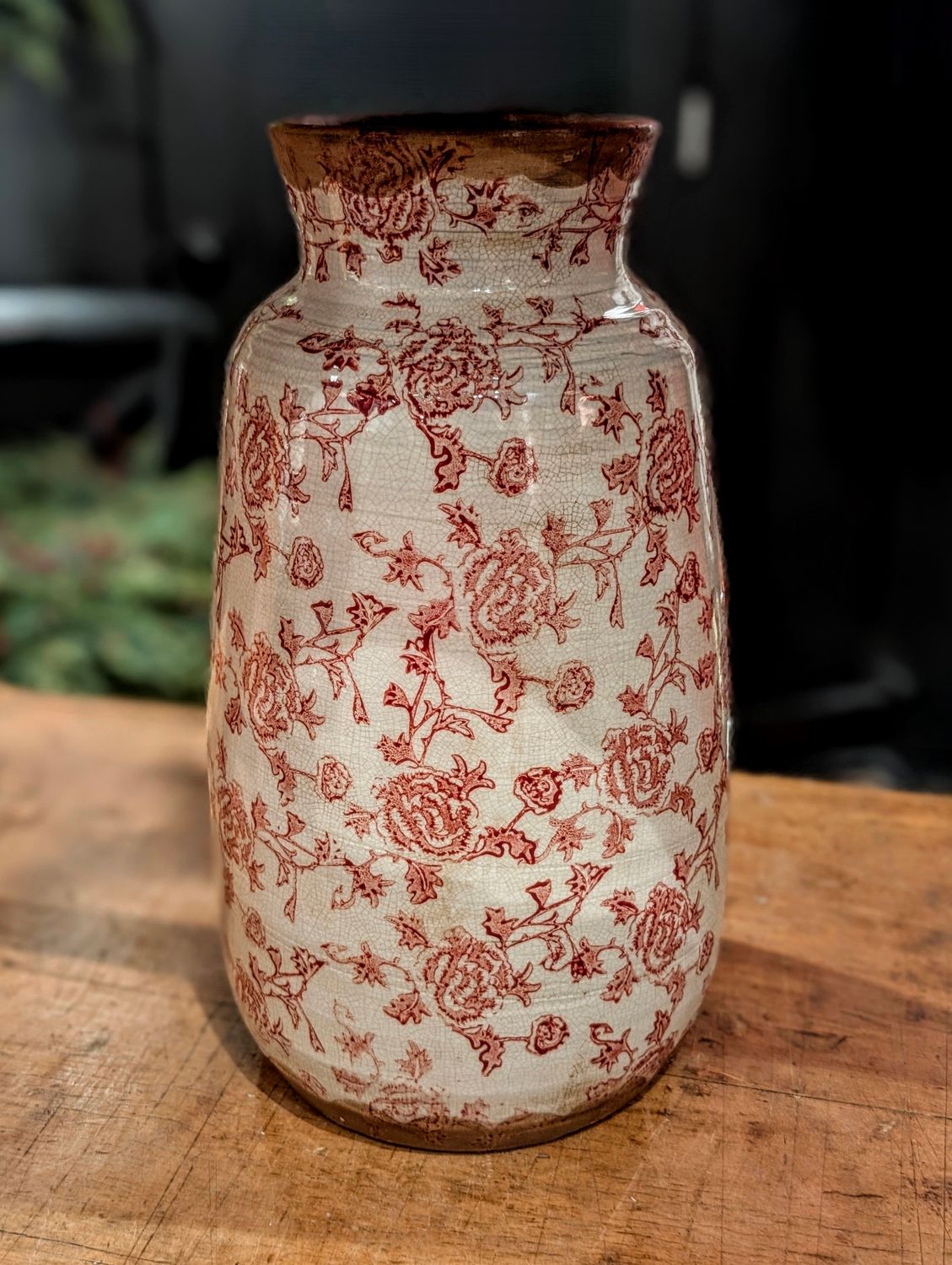 12.6&quot; Tall Red Vase