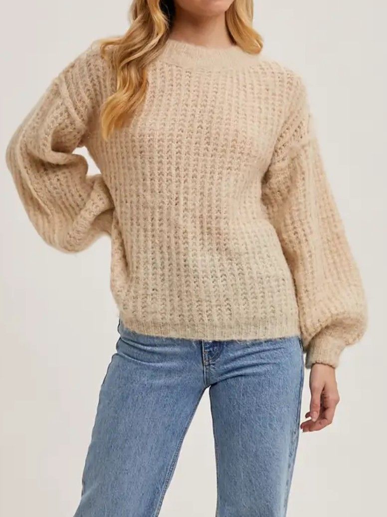 Oversized Waffle Knit Sweater