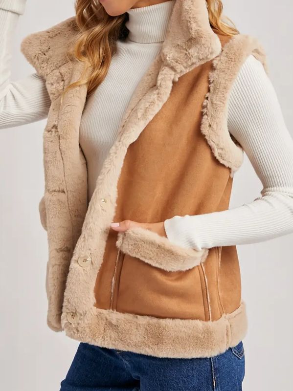 Faux Suede Vest