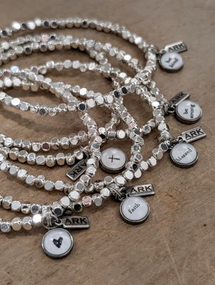 ARK Silver Sentiment Stretch Bracelets