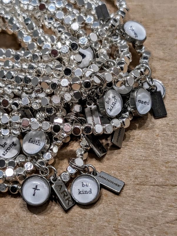 ARK Silver Sentiment Stretch Bracelet