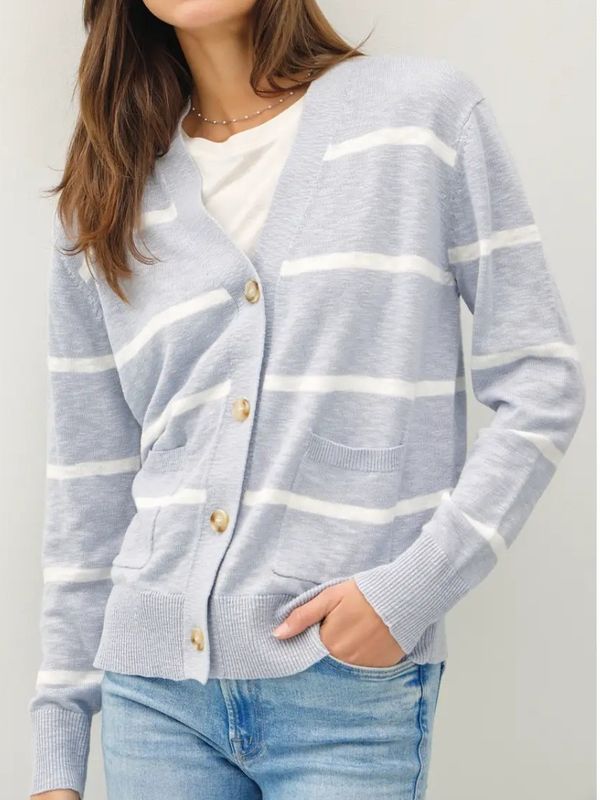 Lightweight Stripe Cardigan