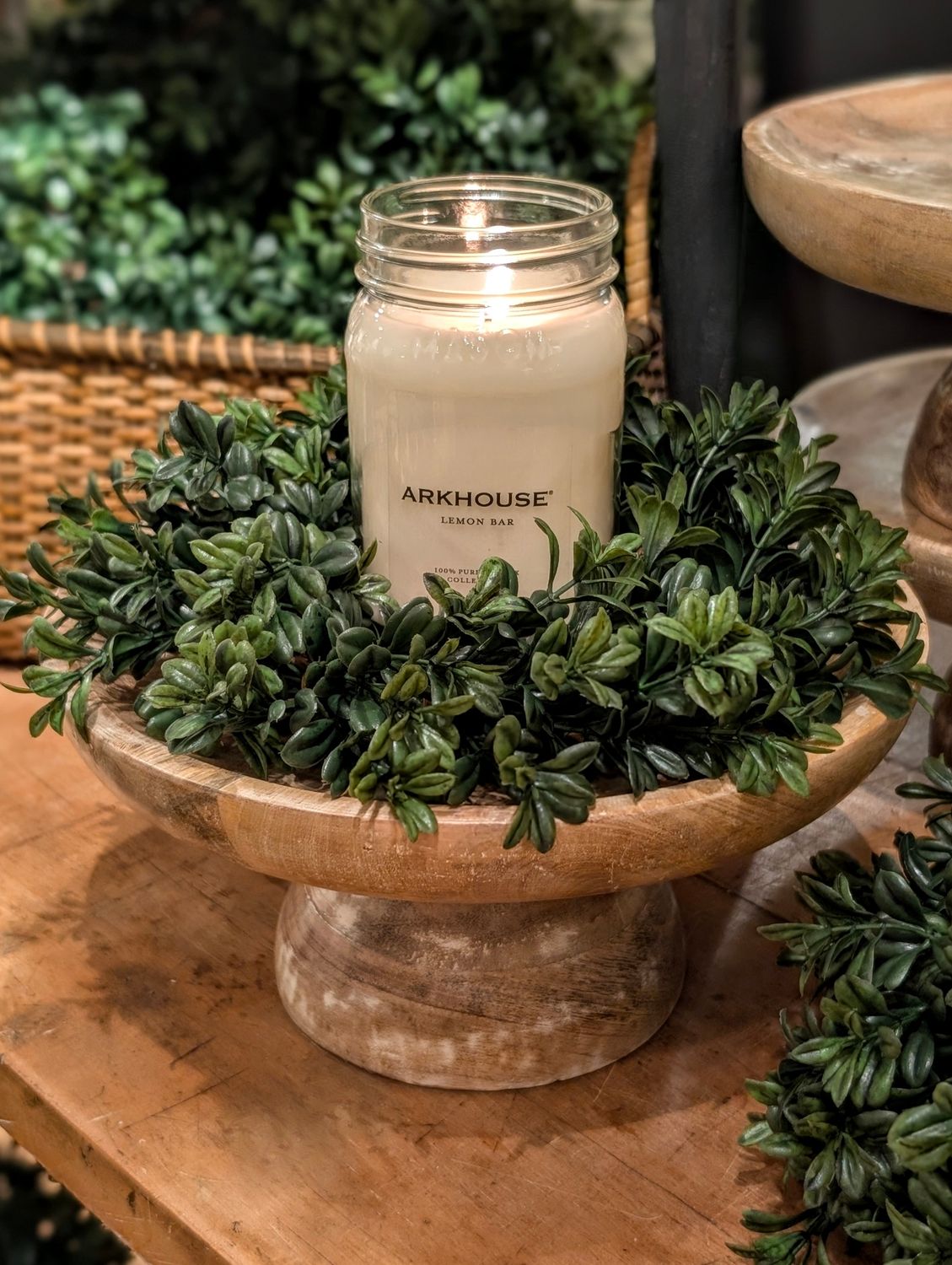 4.5 Boxwood Candle Ring