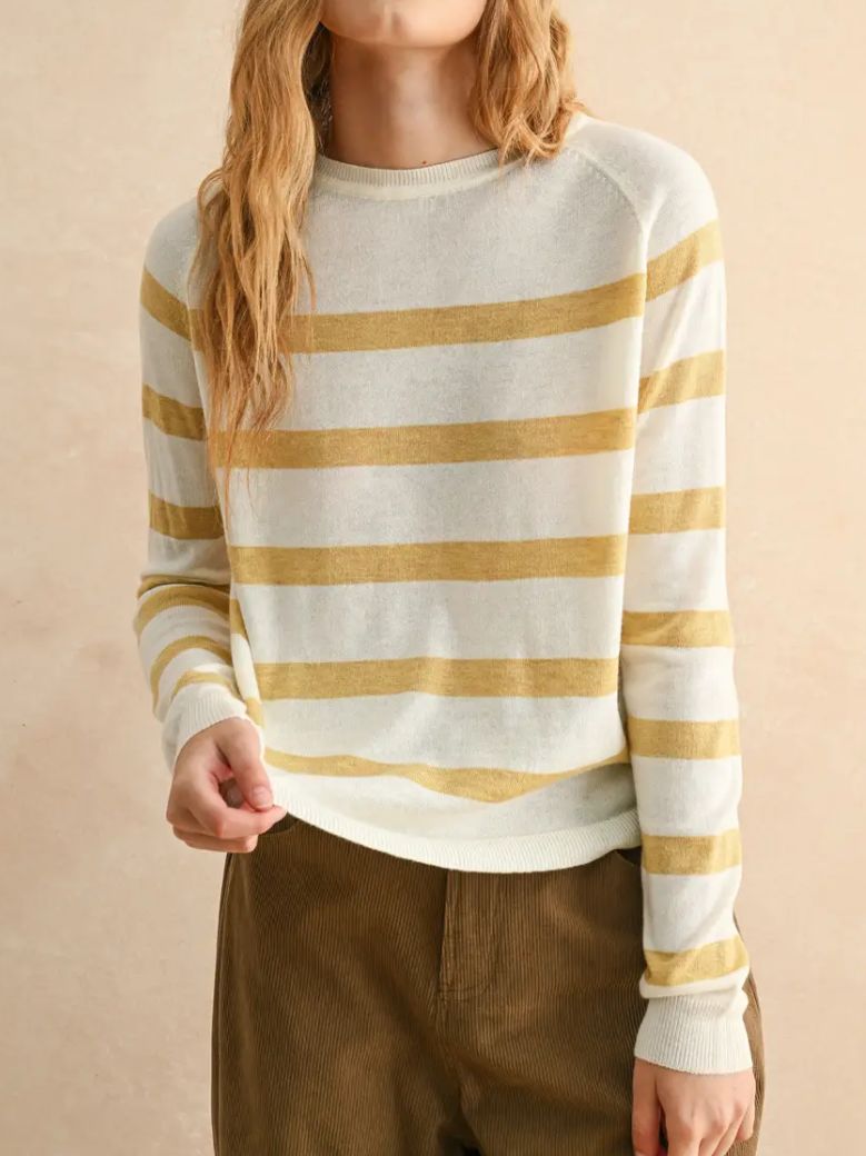 Cream/Butter Striped Sweater
