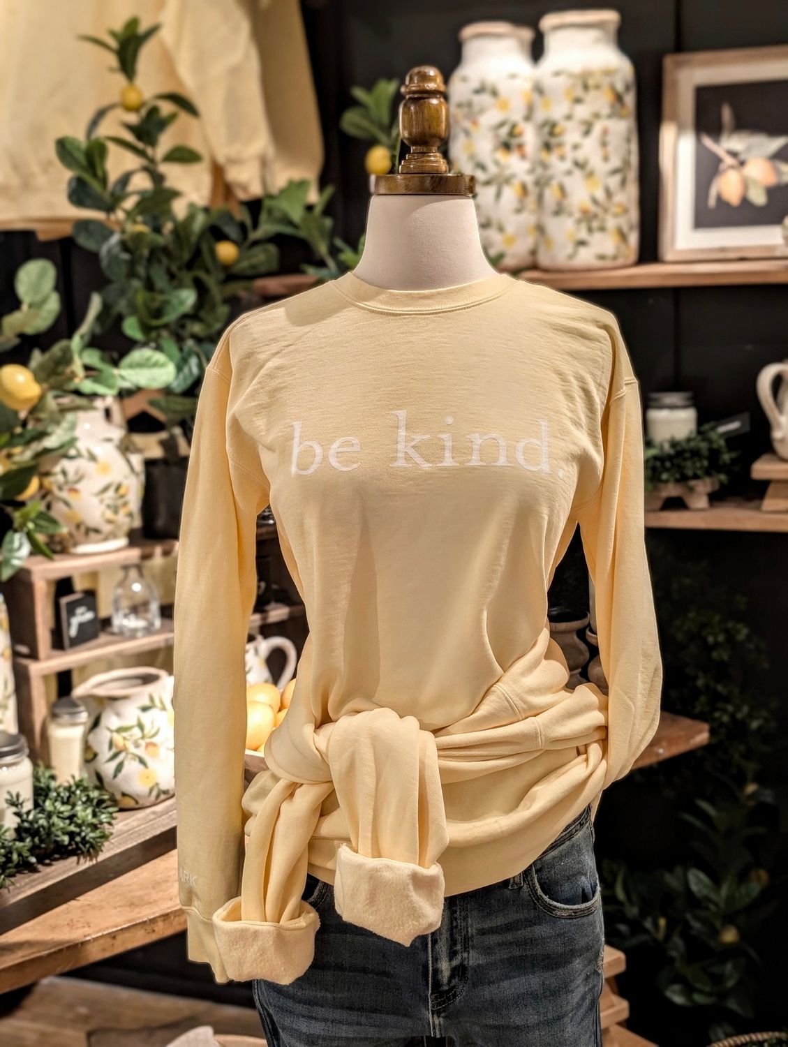 Be Kind Yellow Sweatshirt