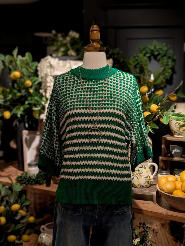 Spring Slouchy Green Sweater