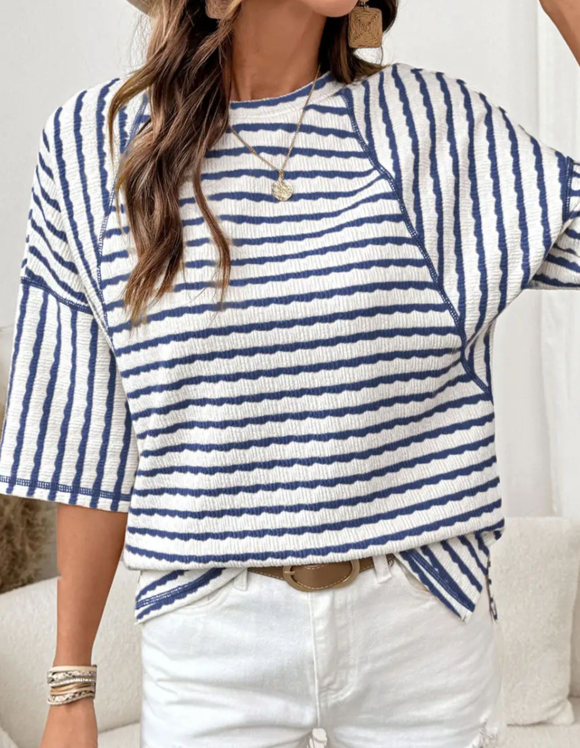 Striped Knit Top