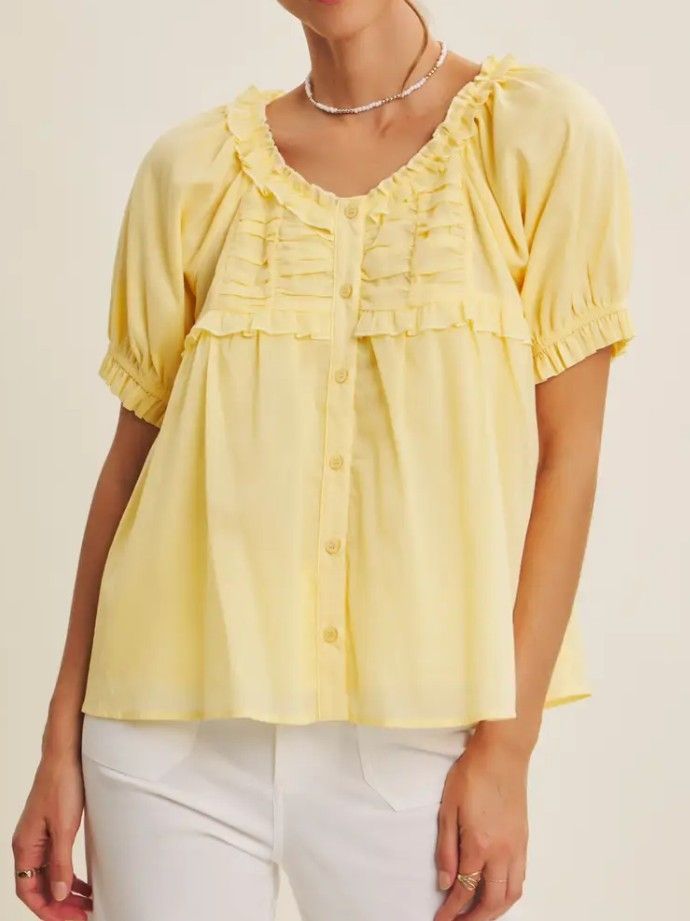Delicate Ruffle Airy Cotton Blouse