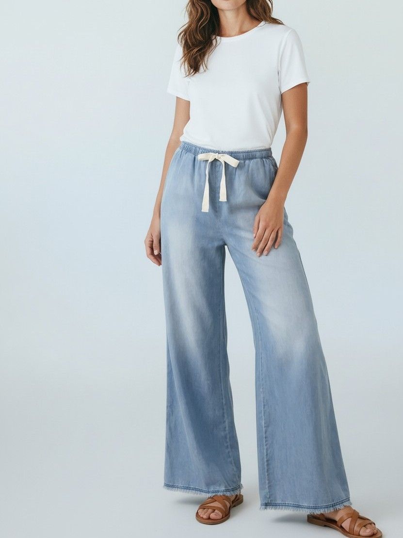 Wide Leg Denim Pant