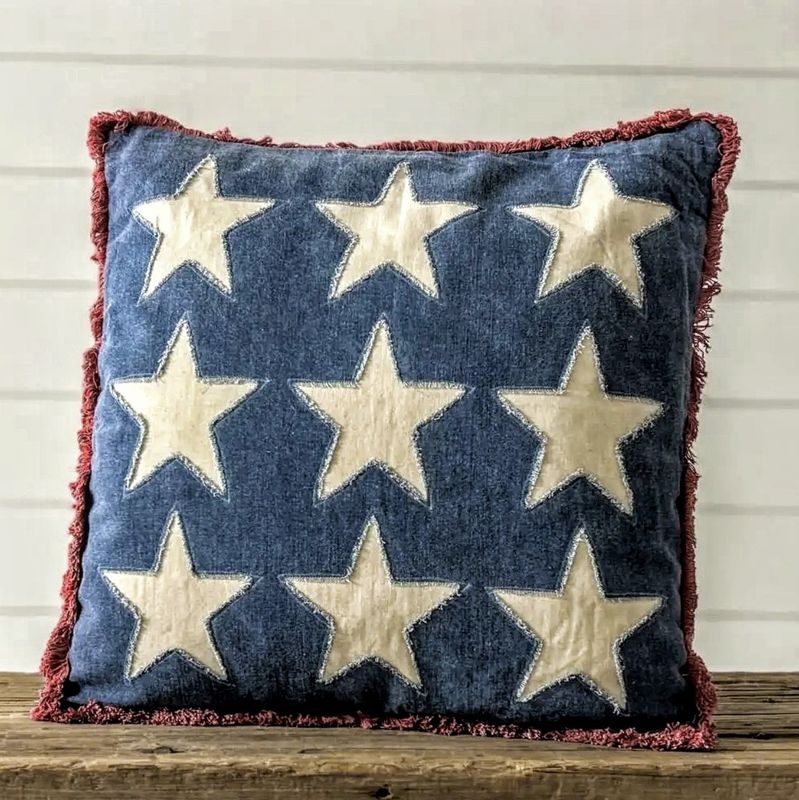 Stonewashed Stars Pillow