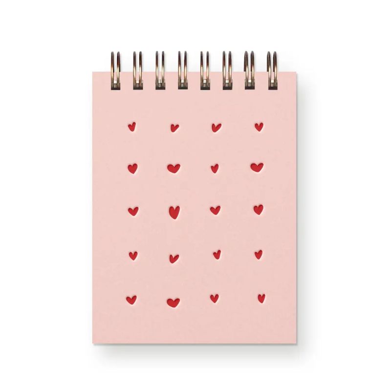 Mini Notebook - Heart Grid