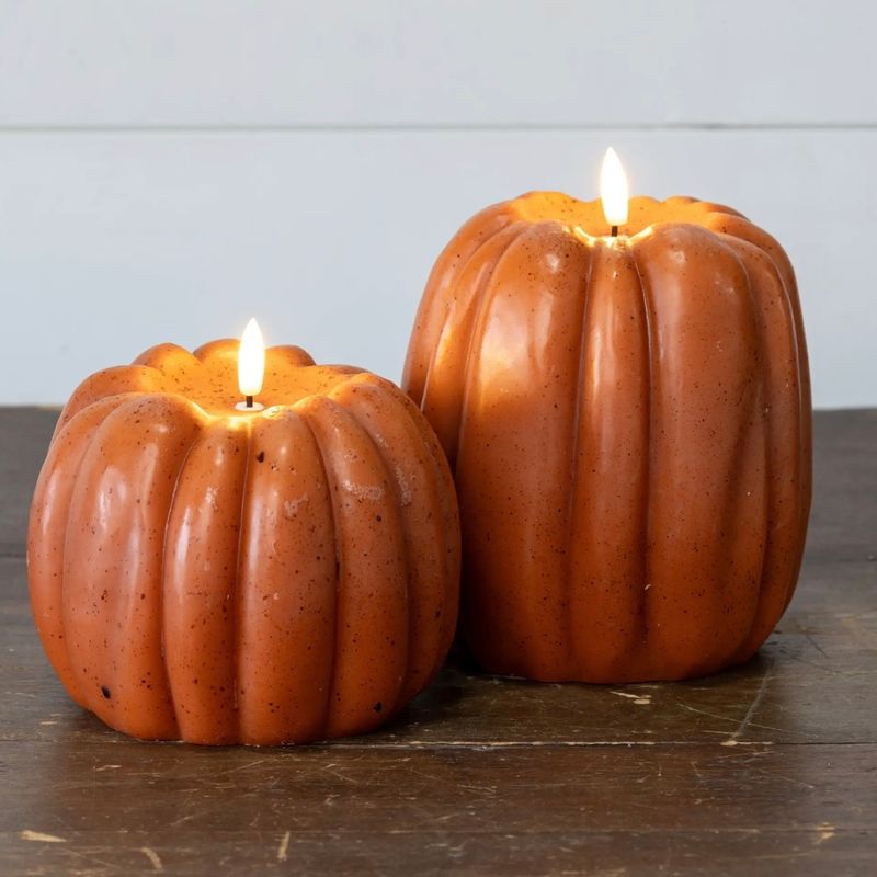 5" Orange Pumpkin Candle