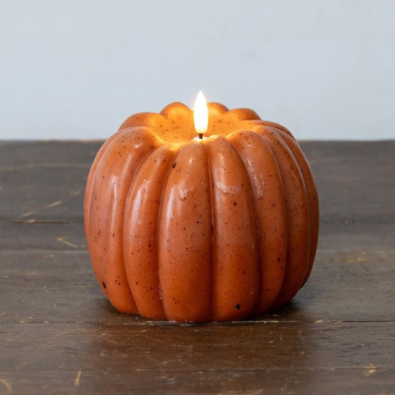 5" Orange Pumpkin Candle