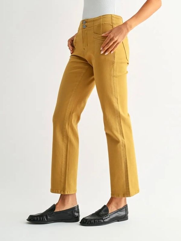 Mid Rise Straight - Mustard