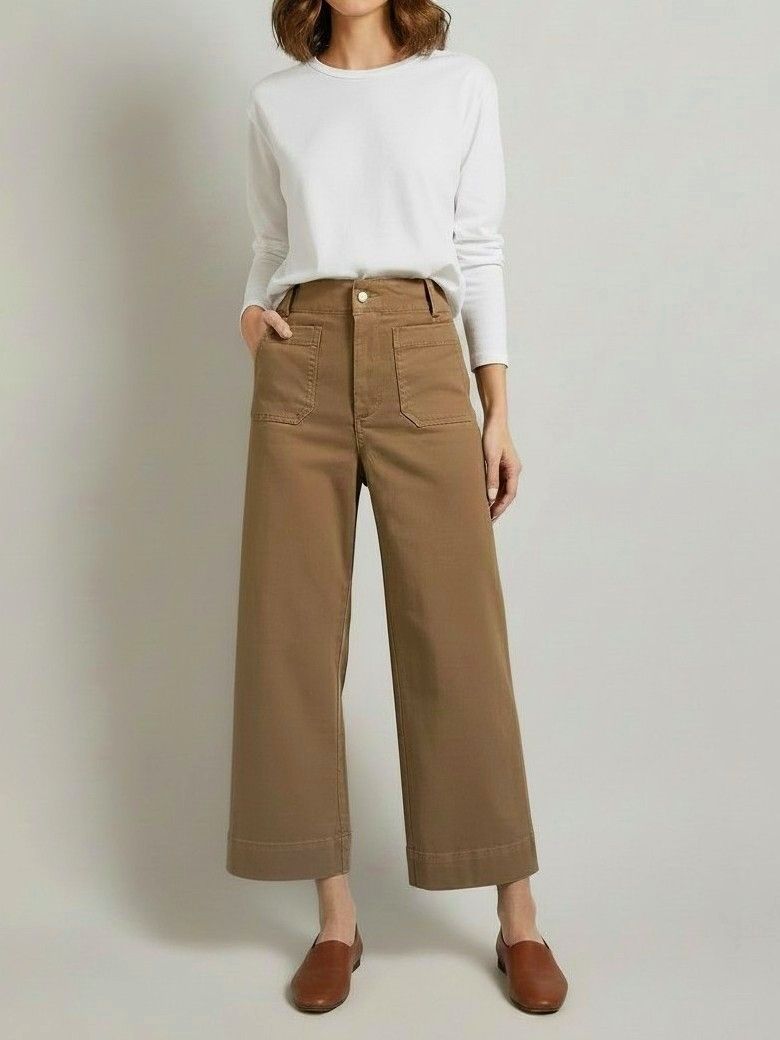 Soft Washed Wide Leg Pants - Coco