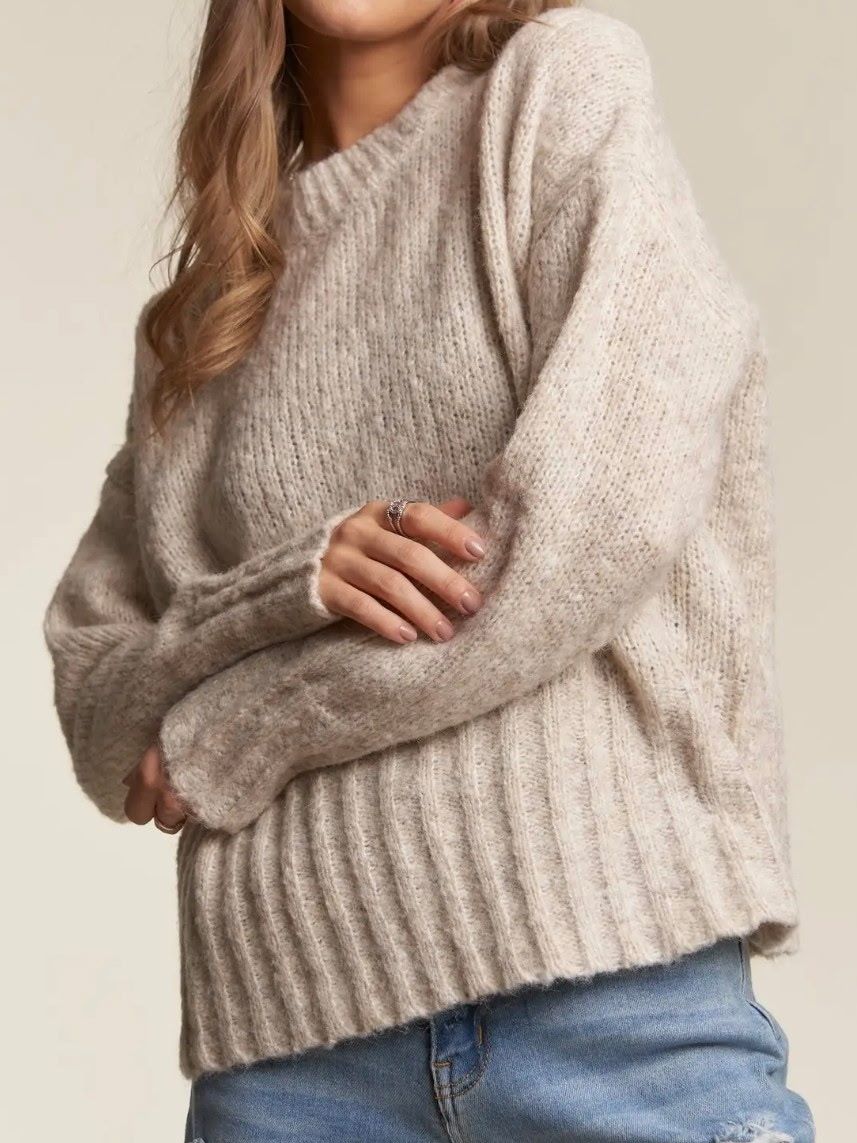 Heathered Crew Neck Sweater