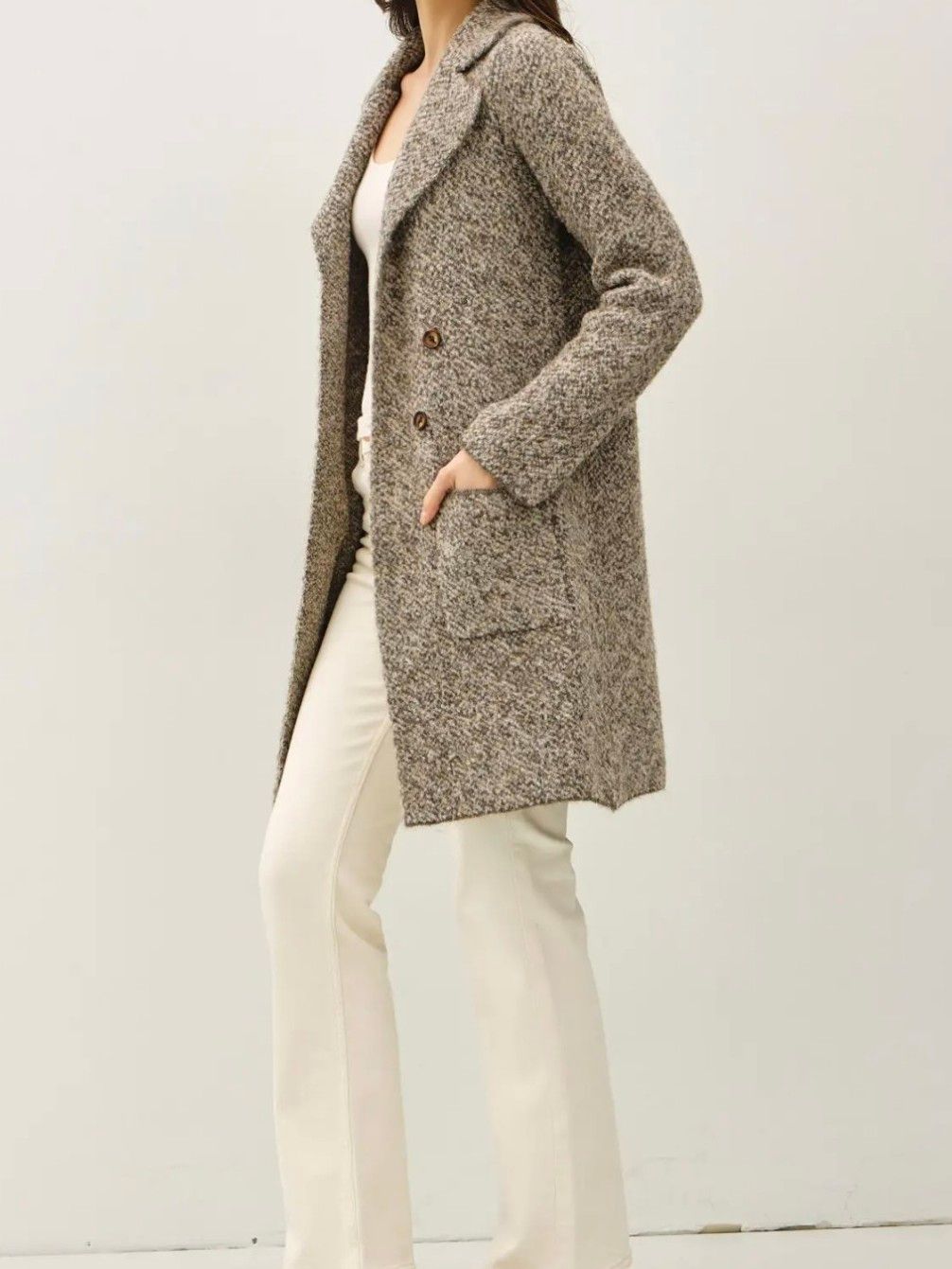 Boucle Knit Coatigan