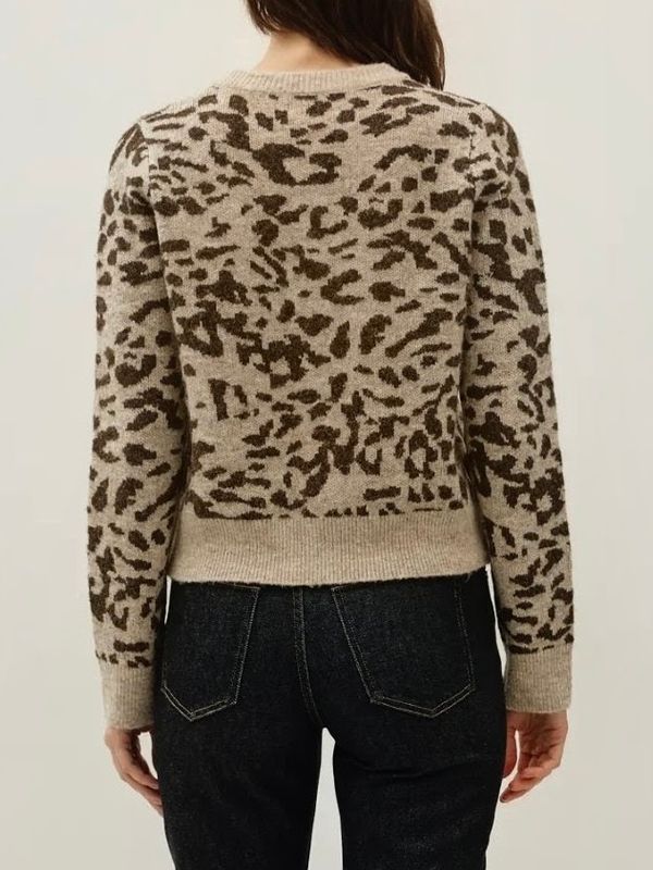 Leopard Knit Cardigan