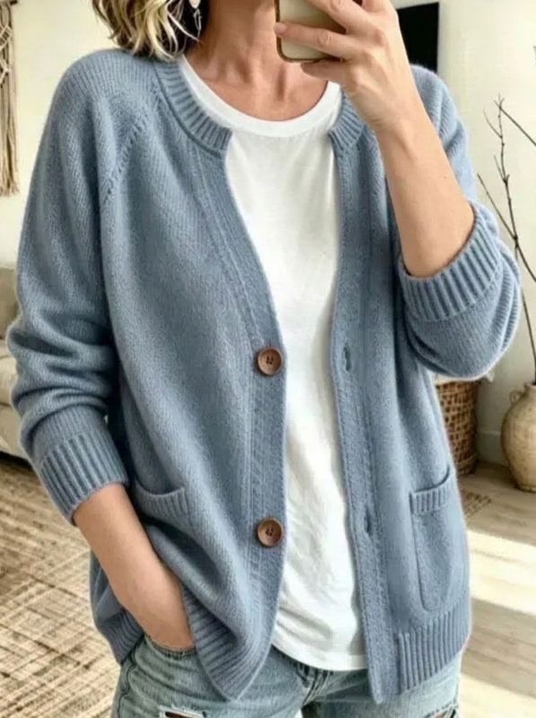 Button Front Pocket Cardigan 3 Colors