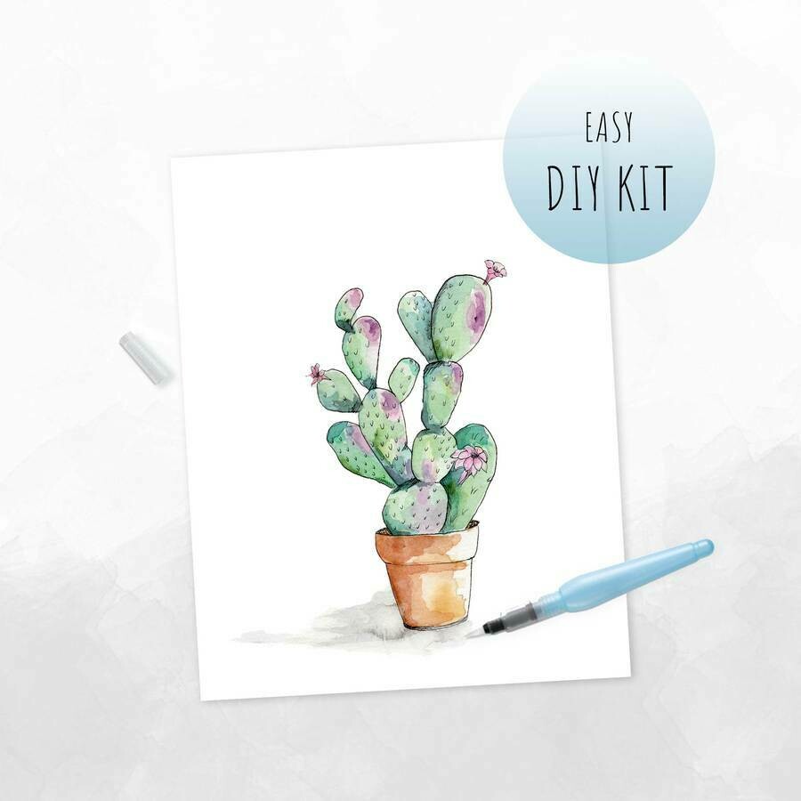 DIY Watercolor Kit- Cacti