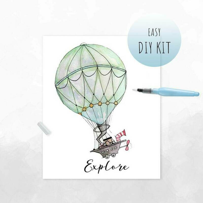DIY Watercolor Kit- Hot Air Balloon DIY Watercolor Kit- Hot Air Balloon