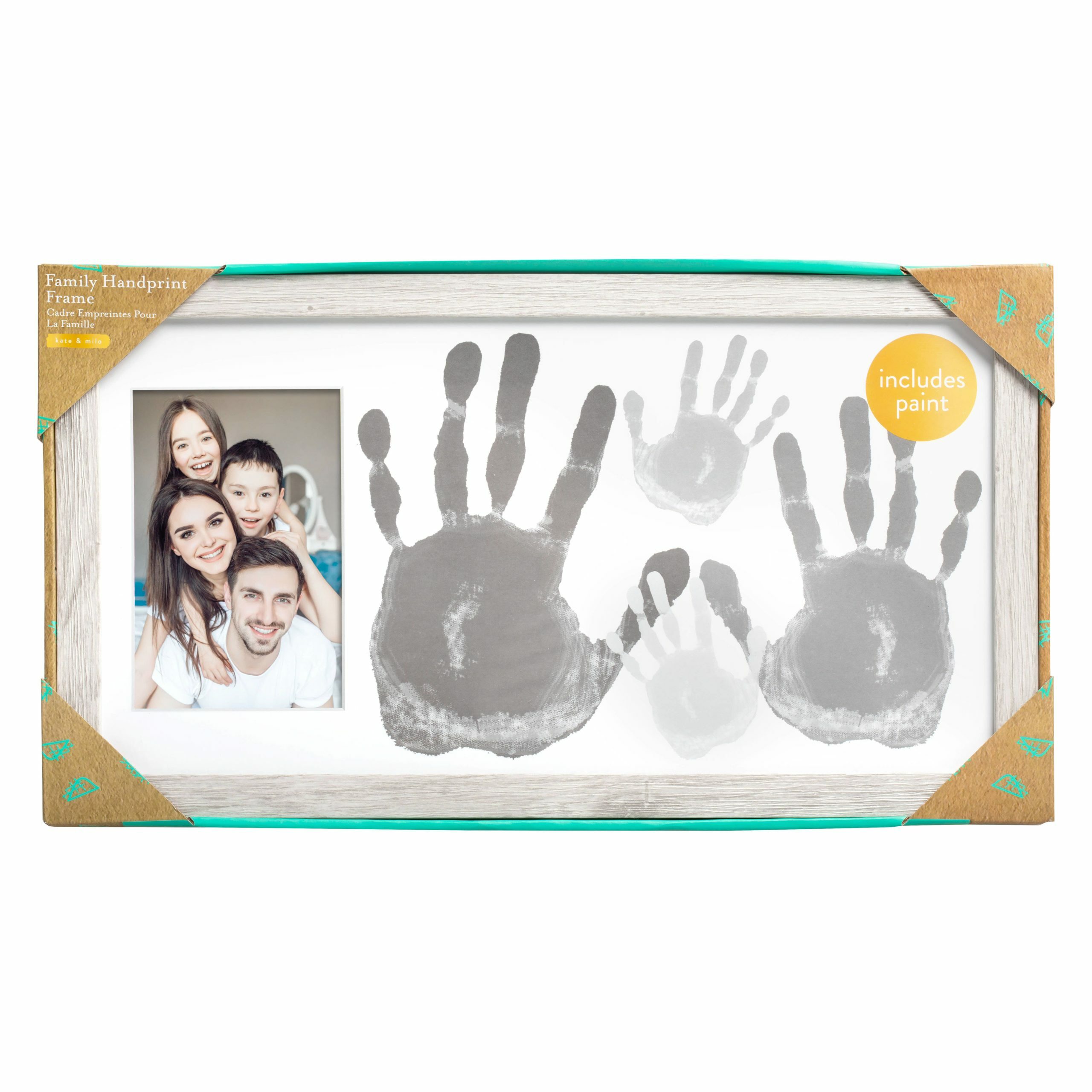 Family Handprint Rustic Photo Frame and Paint Kit - Store