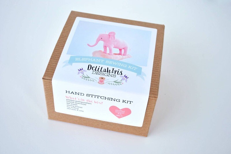 Pink Elephant Stuffed Animal Sewing Kit (ages 9+)