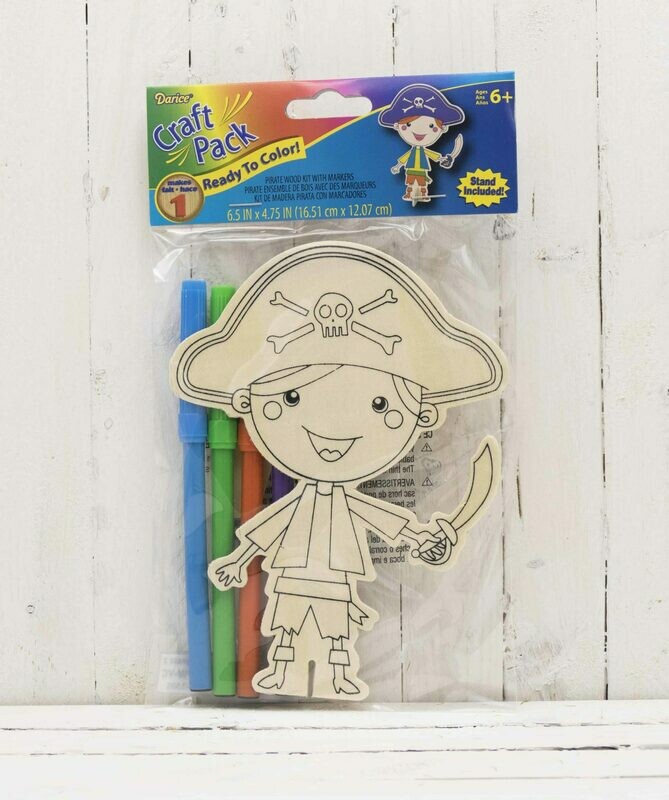 Wood Kit with Markers - Pirate - 6-1/2 inches Wood Kit with Markers - Pirate - 6-1/2 inches