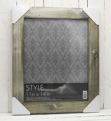 Barn Wood Picture Frame - Grey with White Wash - 11 x 14 inches