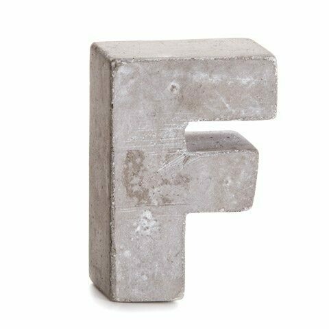 Darice® Mini Cement Letters Decor - Letter F Darice® Mini Cement Letters Decor - Letter F