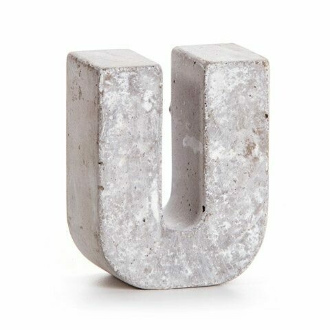 Darice® Mini Cement Letters Decor - Letter U