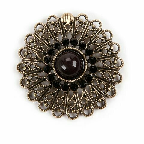 3 pc Gold/Black Pendant and Flower Charm Set 3 pc Gold/Black Pendant and Flower Charm Set