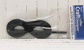 6.25 IN Satin Mask on Stick Black 6.25 IN Satin Mask on Stick Black