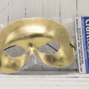 6.5 IN Quarter Face Mask Gold 6.5 IN Quarter Face Mask Gold
