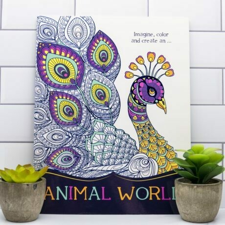 Adult Coloring Book- Imagine, Color and Create- Animal World Adult Coloring Book- Imagine, Color and Create- Animal World
